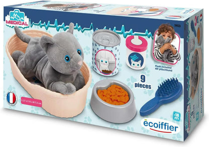 Ecoiffier- Cesta de Gato Juego de imitación. A Partir de 18 Meses Fabricado en Francia. (7600001903