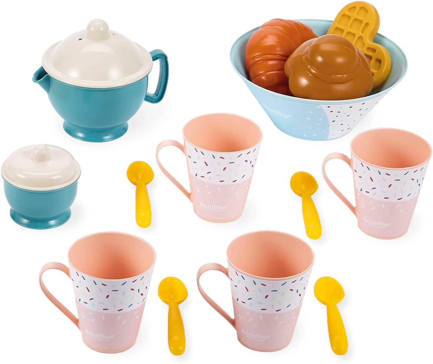 Jouets Ecoiffier - 2759 - Breakfast Set with Elegant Dinner Set (35 Pieces) - Imitation Game for Children from 18 Months
