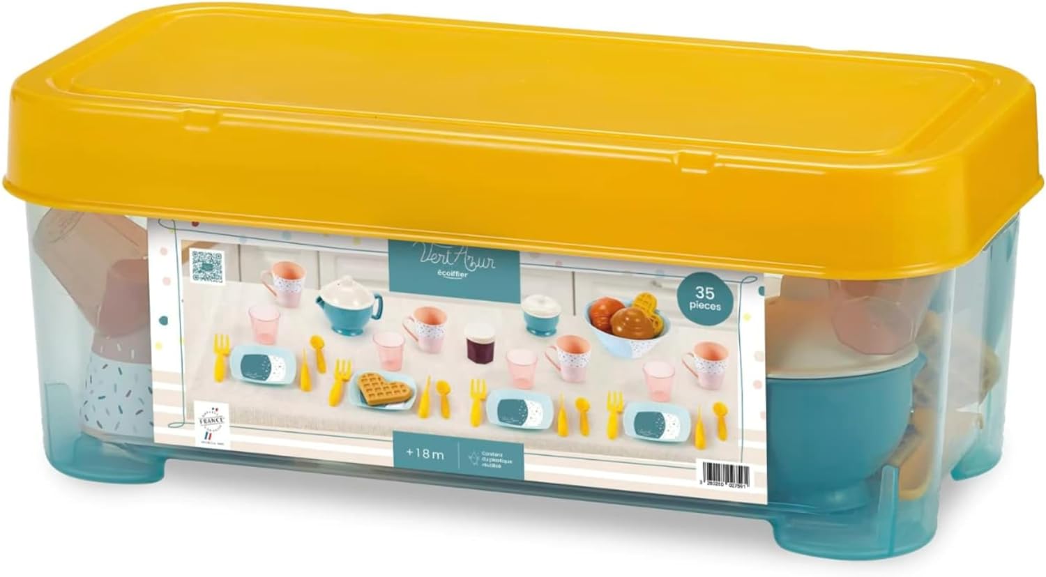 Jouets Ecoiffier - 2759 - Breakfast Set with Elegant Dinner Set (35 Pieces) - Imitation Game for Children from 18 Months