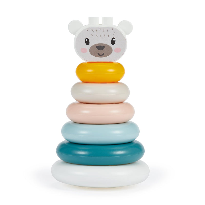 Ecoiffier - Pyramid of Bears with Lace Hoops, Pastel Colours, Fine Motor Skills, for Boys Girls from 6 Months (7600007910