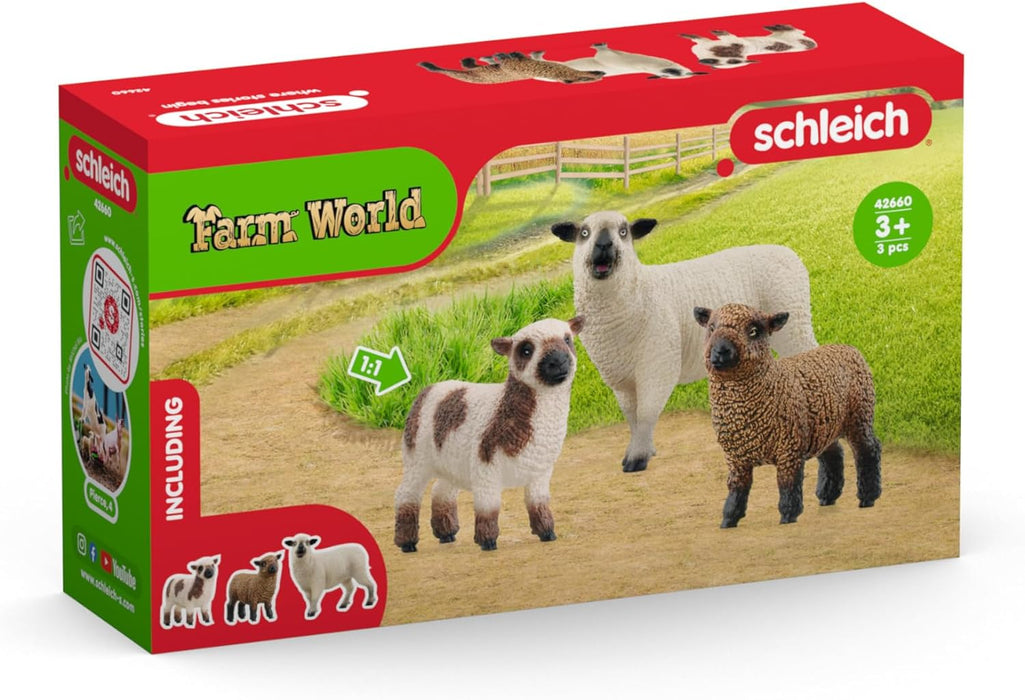 schleich 42660 Schaffreunde, ab 3 Jahren, FARM WORLD - Spielfigur, 5 x 19 x 11 cm, Mehrfarbig/Meereswellen (Ocean Tides)