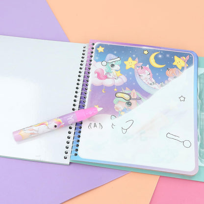 Depesche Colouring Book with Hidden Princess Motifs, 5 Repaintable A4 Pages, Water Pen Incl.