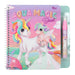 Depesche Colouring Book with Hidden Princess Motifs, 5 Repaintable A4 Pages, Water Pen Incl.