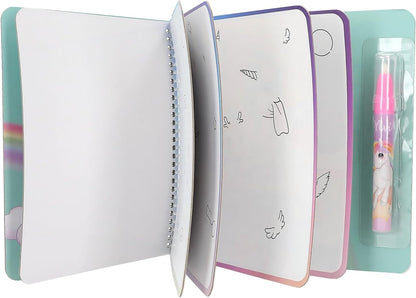 Depesche Colouring Book with Hidden Princess Motifs, 5 Repaintable A4 Pages, Water Pen Incl.