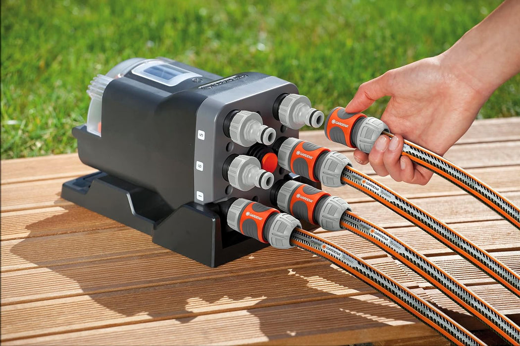 Gardena Water Distributor automatic: 6-point distributor, simple operation, space-saving, allows flexible use, ideal even at low water pressure, 3/4 inch outer threads (1197-20