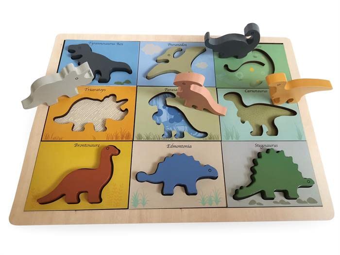 MAGNI- Dino Puzzle in Wood 100% - 3275
