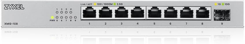 Zyxel 8-Port 2.5G Multi-Gig Unmanaged Switch with 1 x 10G SFP+ | Desktop or Wall Mount