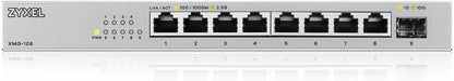 Zyxel 8-Port 2.5G Multi-Gig Unmanaged Switch with 1 x 10G SFP+ | Desktop or Wall Mount