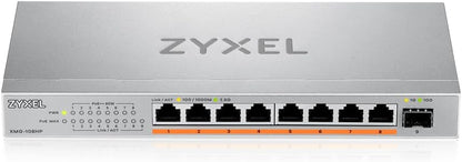 Zyxel 8-Port PoE 2.5G Multi-Gig Unmanaged Switch @ 100W with 8 x PoE++(60W) | 1 x 10G SFP+ |desktop or wall mount