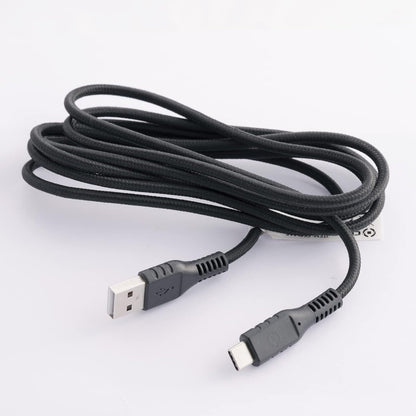 Celly, Cable with USB and USB-C Connectors Black Label Line, PVC Cable with Quick Charge, Cable 2 Meters Length, Up to 3A Output Power, Black