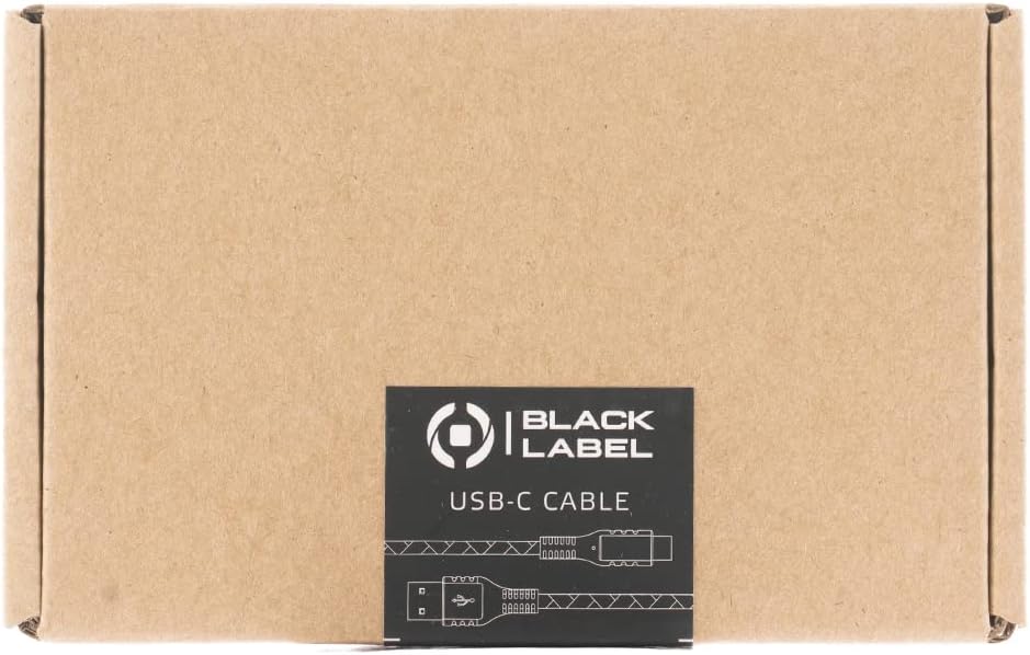 Celly, Cable with USB and USB-C Connectors Black Label Line, PVC Cable with Quick Charge, Cable 2 Meters Length, Up to 3A Output Power, Black
