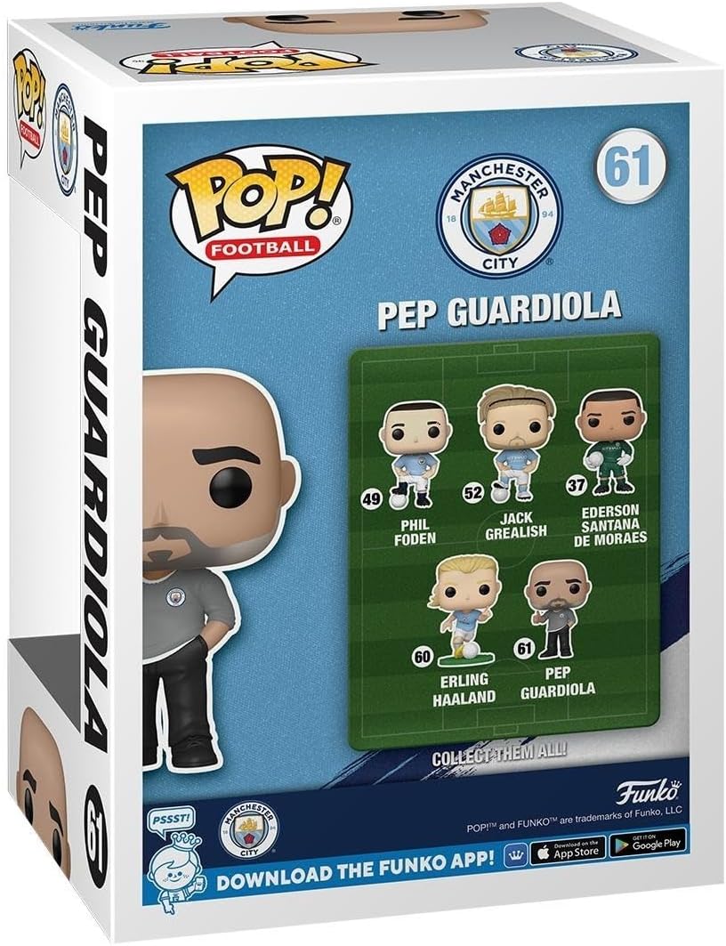 Funko POP! Voetbal: Mancity - Pep Guardiola - Manchester City FC - Verzamelbaar Vinyl Figuurtje - Cadeau Idee - Officiële Merchandise -Sportfans - Figuurtje voor Verzamelaars