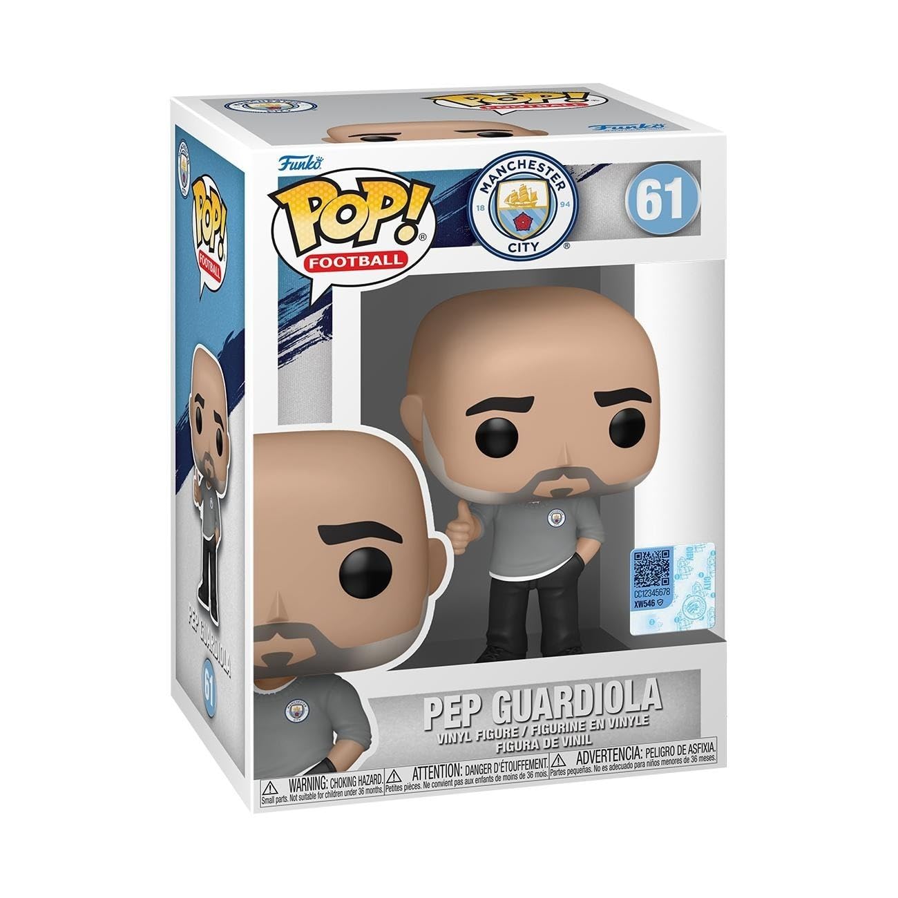 Funko POP! Voetbal: Mancity - Pep Guardiola - Manchester City FC - Verzamelbaar Vinyl Figuurtje - Cadeau Idee - Officiële Merchandise -Sportfans - Figuurtje voor Verzamelaars