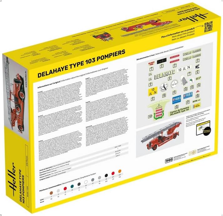heller - 1/24 STARTER KIT DELAHAYE TYPE 103 POMPIERS (9/23) *