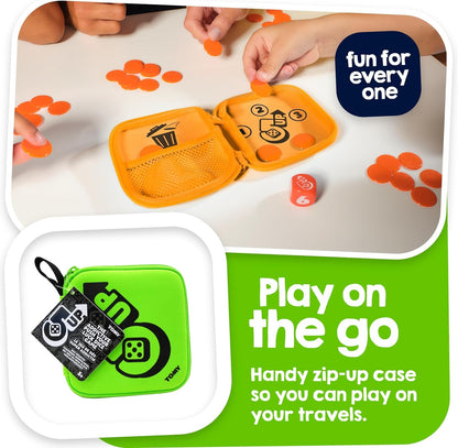 TOMY Games 5 Up - Addictive Push Your Luck Dice Game - 2-4 Player Travel Games - Fun Family Games for Kids and Adults - Board Games for 5+ Year Olds - Birthday Gifts and Christmas Stocking Fillers