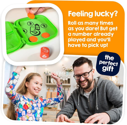 TOMY Games 5 Up - Addictive Push Your Luck Dice Game - 2-4 Player Travel Games - Fun Family Games for Kids and Adults - Board Games for 5+ Year Olds - Birthday Gifts and Christmas Stocking Fillers