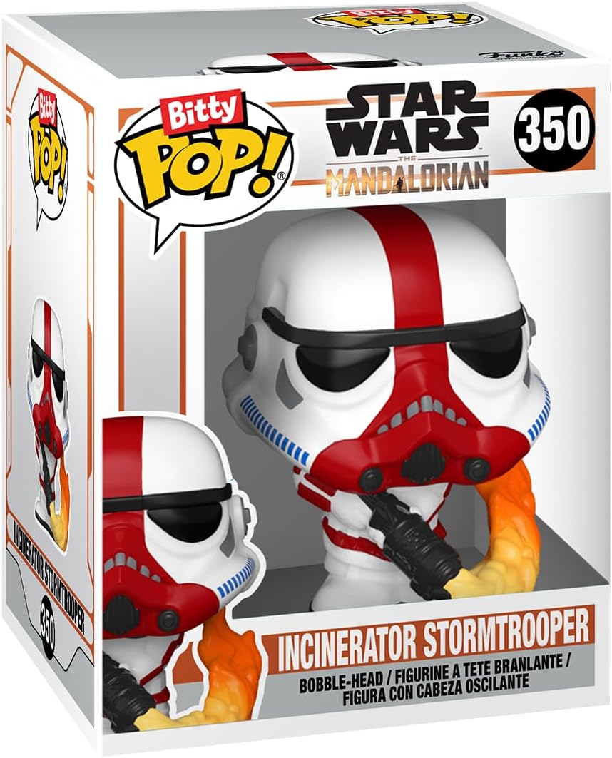Funko Bitty POP!: Mandalorian - Moff Gideon™, Bitty Pop! Incinerator Stormtrooper™, Bitty Pop! Dark Trooper™, and a mystery Bitty Pop! figure - 0.9 Inch (2.2 Cm) Collectable - Gift Idea - Cake Topper
