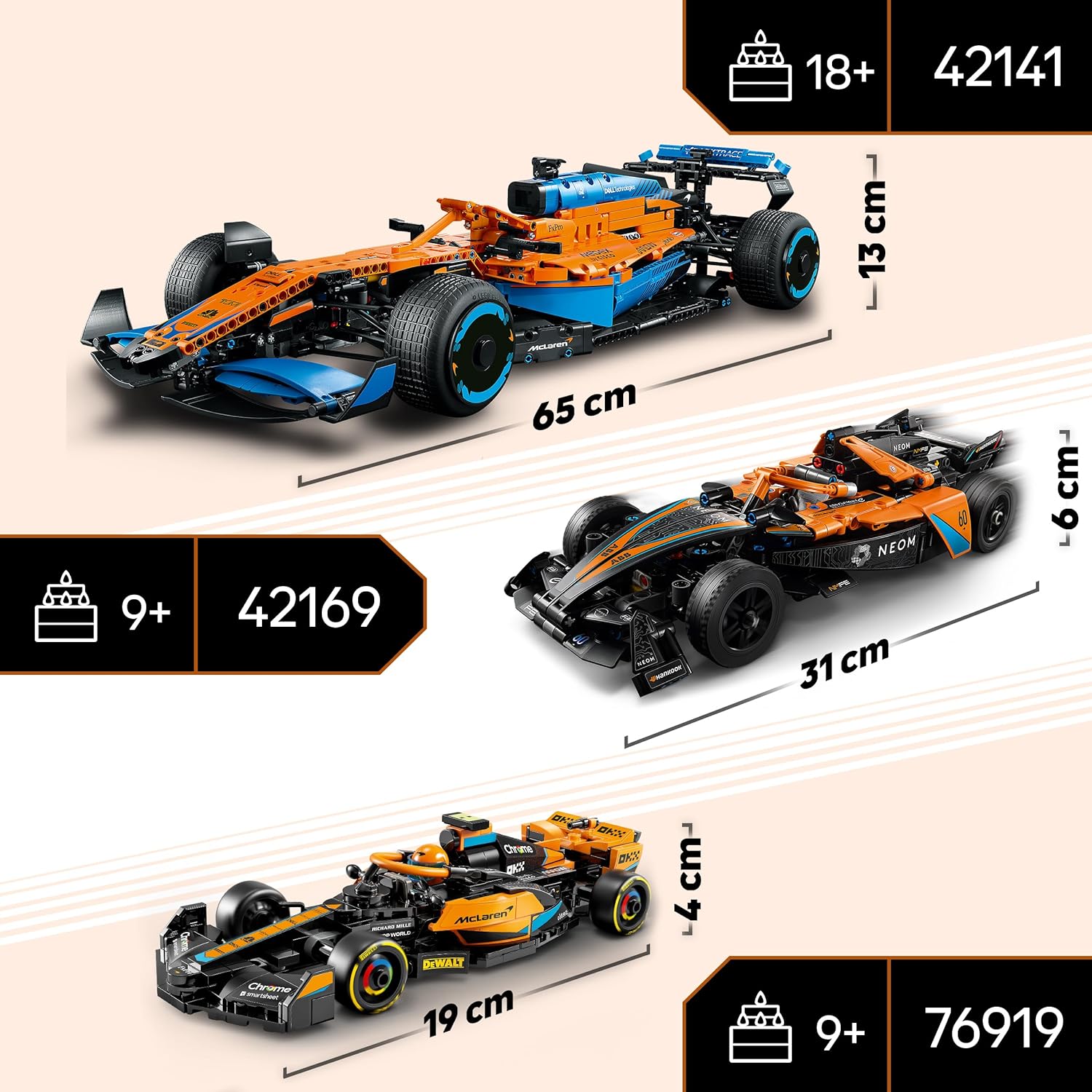 LEGO Speed Champions McLaren Formel 1 Rennwagen 2023, Spielzeug für Kinder ab 9 Jahren,Geschenkidee für Jungen und Mädchen, baubares Fahrzeugmodell, Kinderzimmer-Dekoration 76919