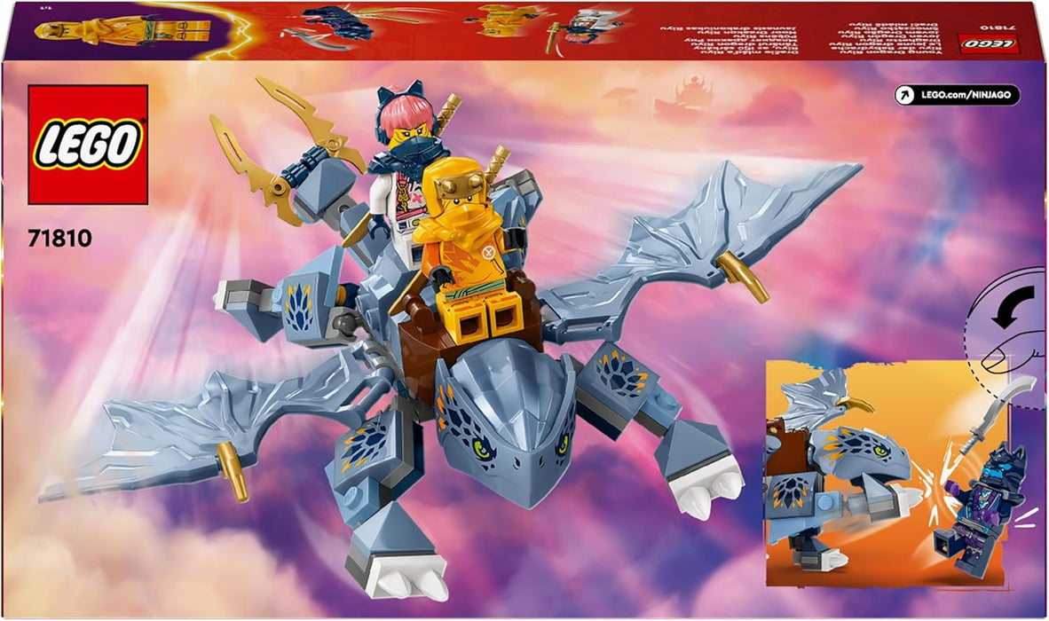 LEGO NINJAGO Riyu der Babydrache, Drachen-Spielzeug mit 3 Mini-Figuren, baubares Ninja-Spielzeug für 6-jährige Jungs und Mädchen, actionreiches Geschenk für Kinder 71810