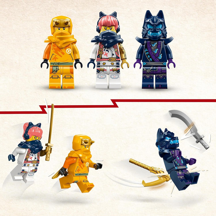 LEGO NINJAGO Riyu der Babydrache, Drachen-Spielzeug mit 3 Mini-Figuren, baubares Ninja-Spielzeug für 6-jährige Jungs und Mädchen, actionreiches Geschenk für Kinder 71810