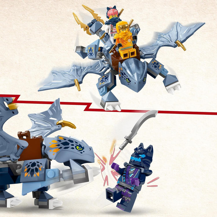 LEGO NINJAGO Riyu der Babydrache, Drachen-Spielzeug mit 3 Mini-Figuren, baubares Ninja-Spielzeug für 6-jährige Jungs und Mädchen, actionreiches Geschenk für Kinder 71810