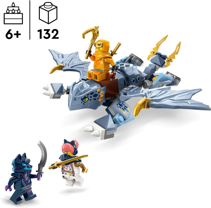 LEGO NINJAGO Riyu der Babydrache, Drachen-Spielzeug mit 3 Mini-Figuren, baubares Ninja-Spielzeug für 6-jährige Jungs und Mädchen, actionreiches Geschenk für Kinder 71810