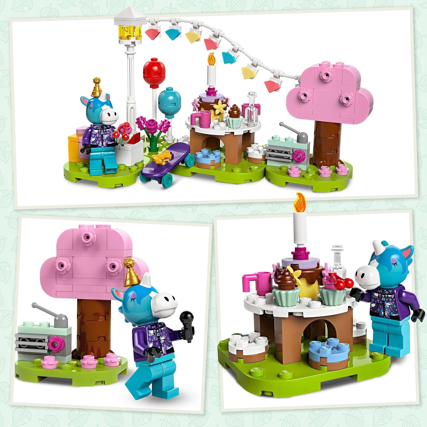 LEGO Animal Crossing Julian’s Birthday Party Creative Building Toy for 6 Plus Year Old Kids, Girls & Boys, with Julian Horse Minifigure from the Video Game Series, Birthday Gift Idea 77046