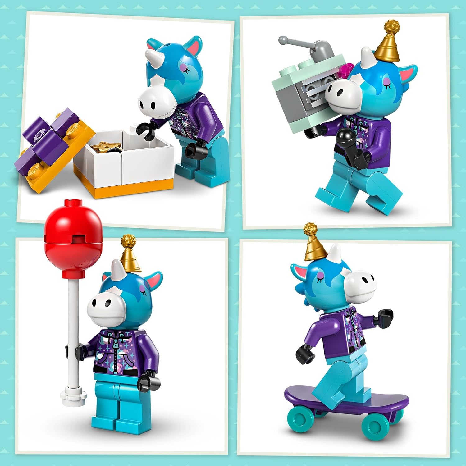 LEGO Animal Crossing Julian’s Birthday Party Creative Building Toy for 6 Plus Year Old Kids, Girls & Boys, with Julian Horse Minifigure from the Video Game Series, Birthday Gift Idea 77046