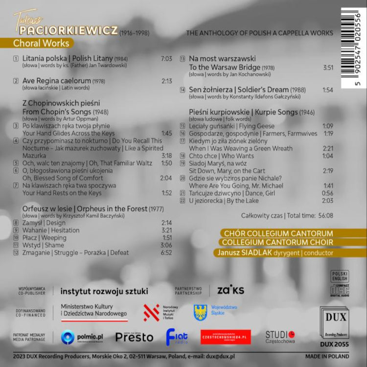Tadeusz Paciorkiewicz: Choral Works
