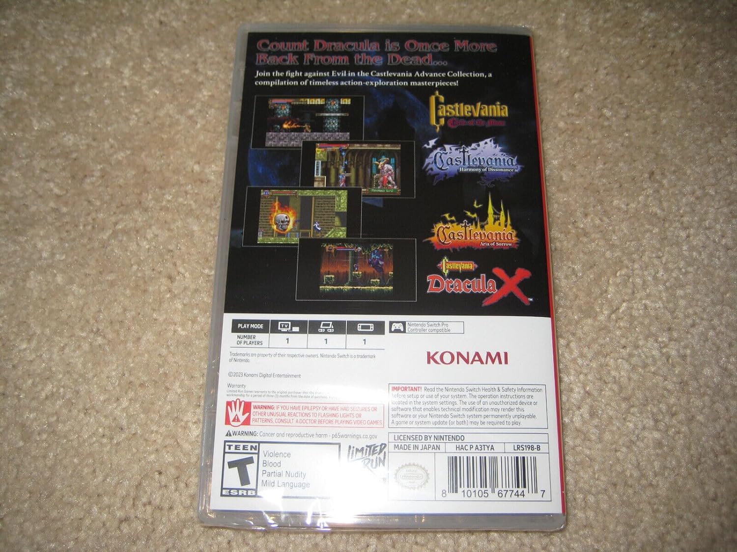 Castlevania Advance Collection Classic Edition - Circle of the moon cover