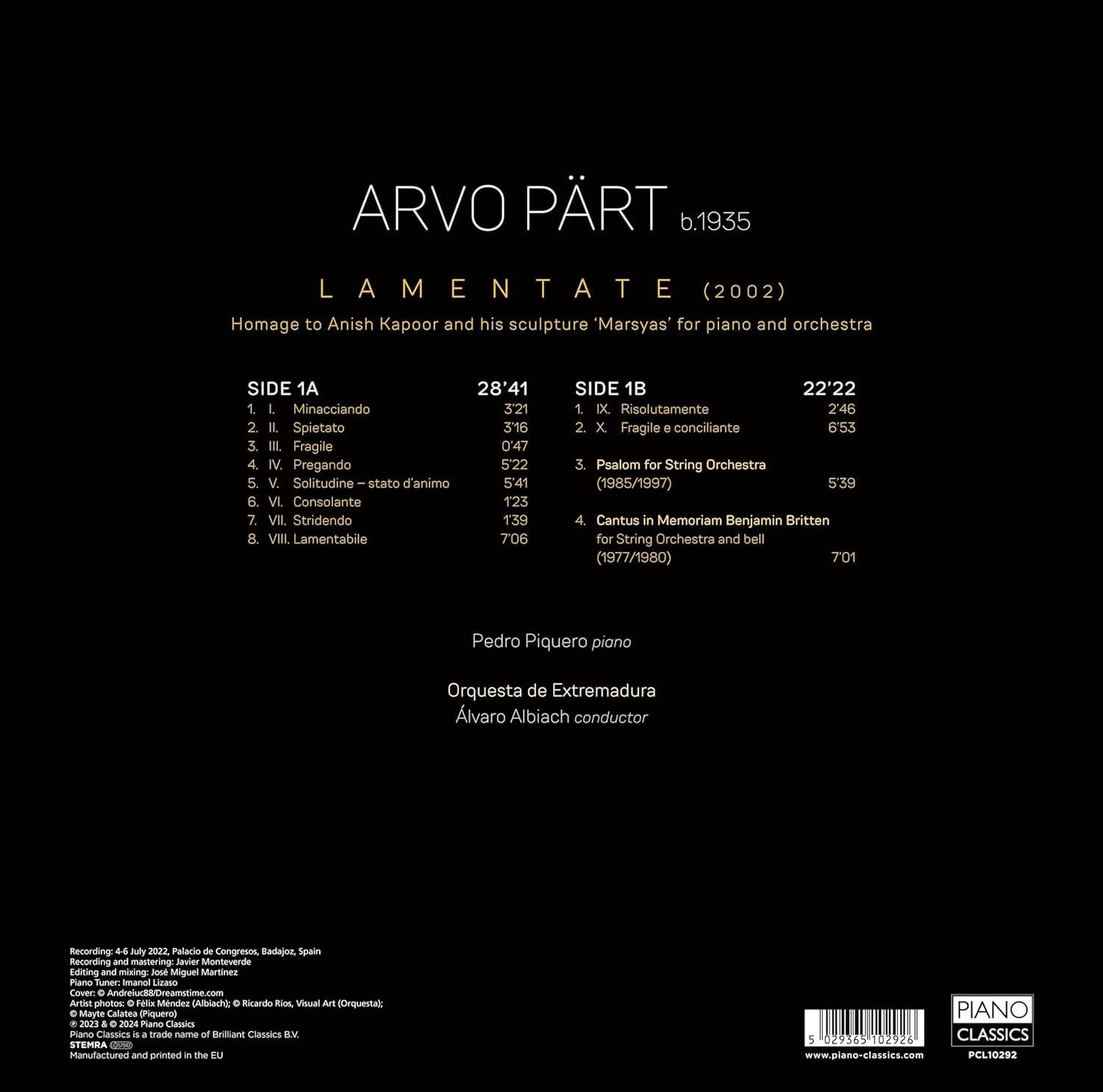 Pärt: Lamentate