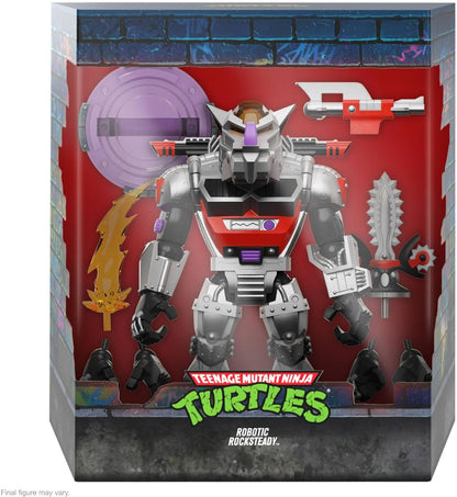 Super7 The Ninja Turtles, Figur Ultimates Roboter Rocksteady, 20 cm