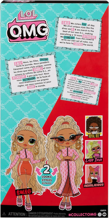 L.O.L. Surprise! OMG Modepuppe - Swag - Mit Zahlreichen Überraschungen, Einschließlich Wandelbarer Mode und Fabelhaften Accessoires - Toll für Kinder ab 4 Jahren, Rosa