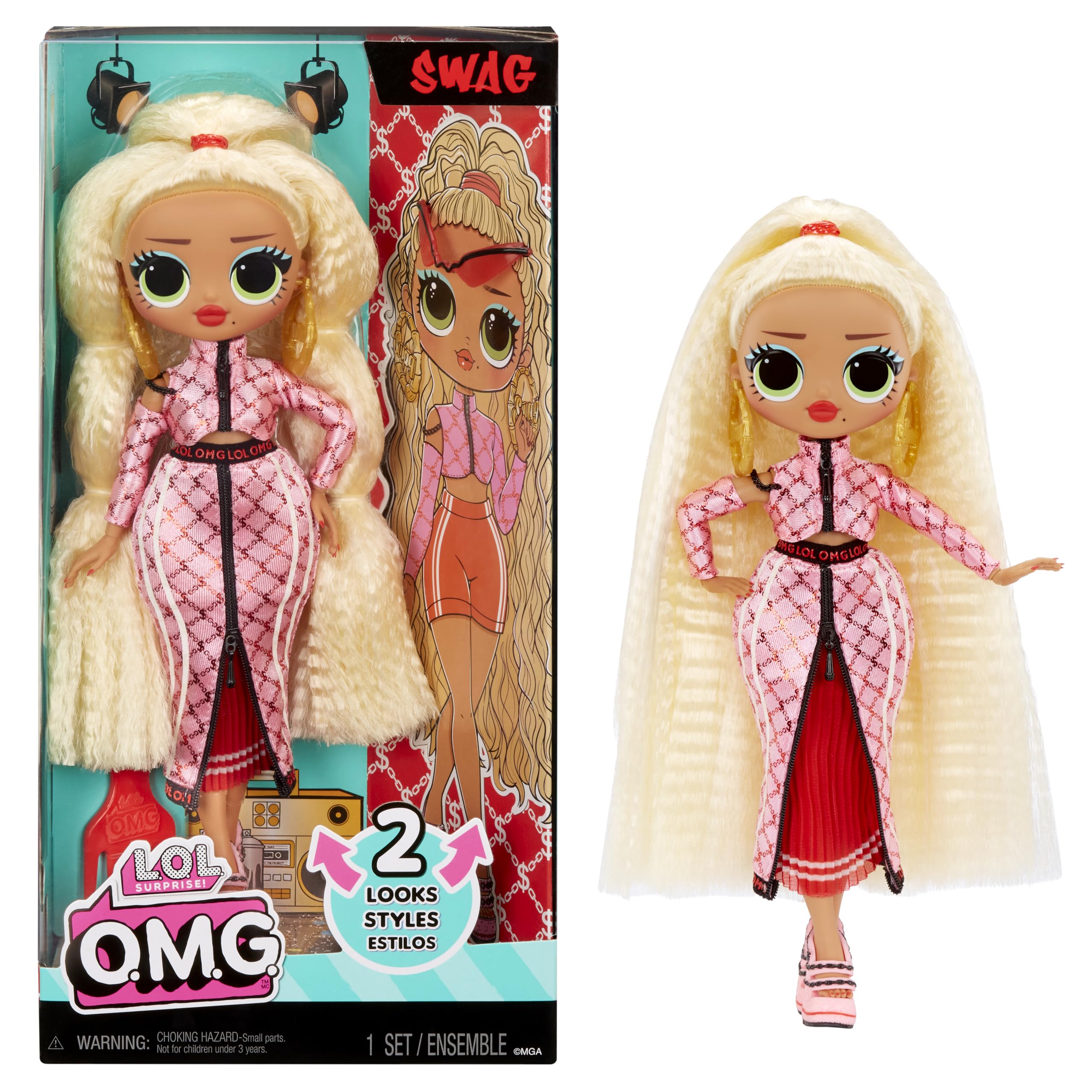 L.O.L. Surprise! OMG Modepuppe - Swag - Mit Zahlreichen Überraschungen, Einschließlich Wandelbarer Mode und Fabelhaften Accessoires - Toll für Kinder ab 4 Jahren, Rosa