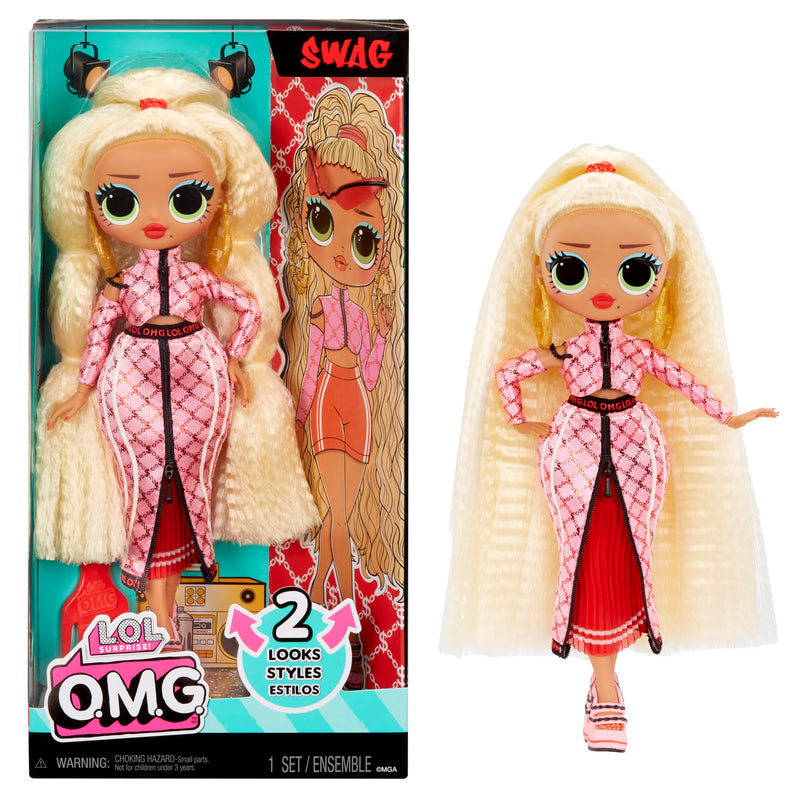 L.O.L. Surprise! OMG Modepuppe - Swag - Mit Zahlreichen Überraschungen, Einschließlich Wandelbarer Mode und Fabelhaften Accessoires - Toll für Kinder ab 4 Jahren, Rosa