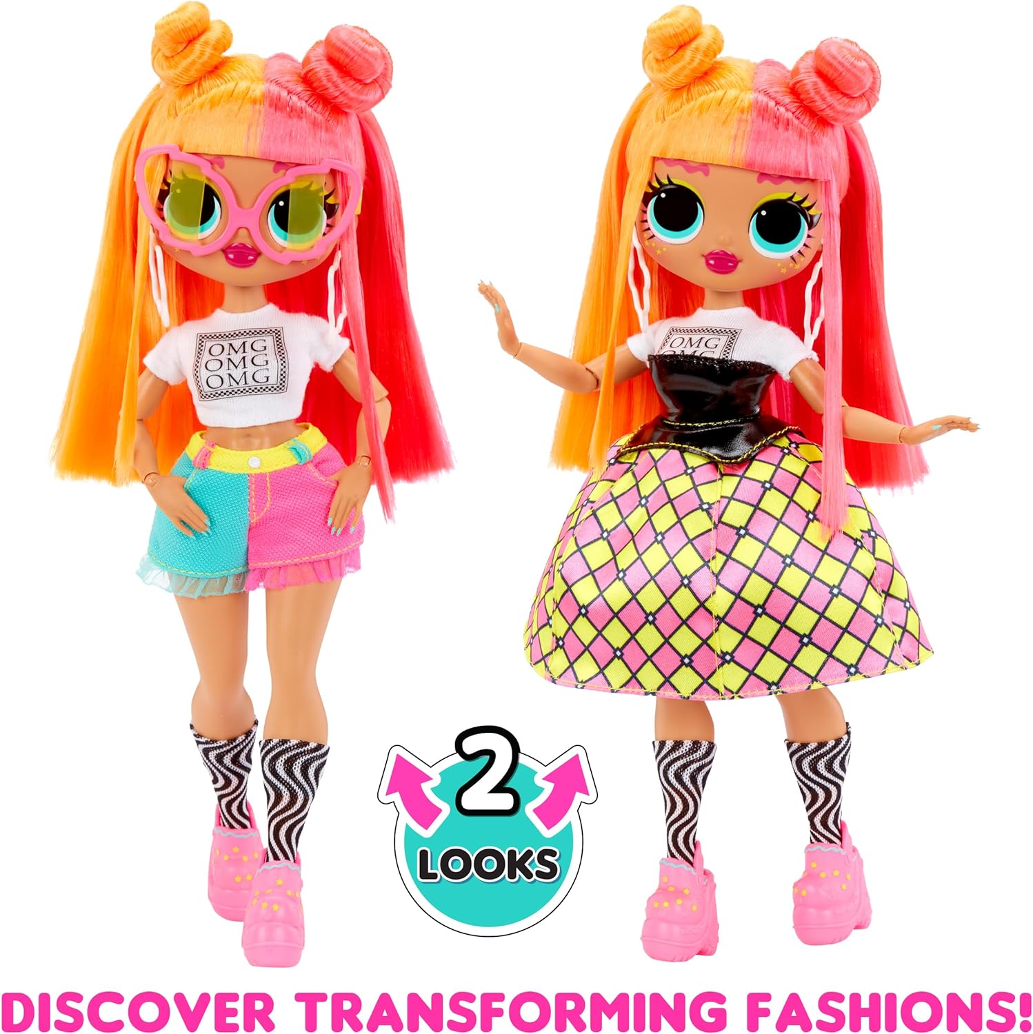 L.O.L. Surprise! OMG Modepuppe - Neonlicious - Mit Zahlreichen Überraschungen, Einschließlich Wandelbarer Mode und Fabelhaften Accessoires - Ideal für Kinder ab 4 Jahren