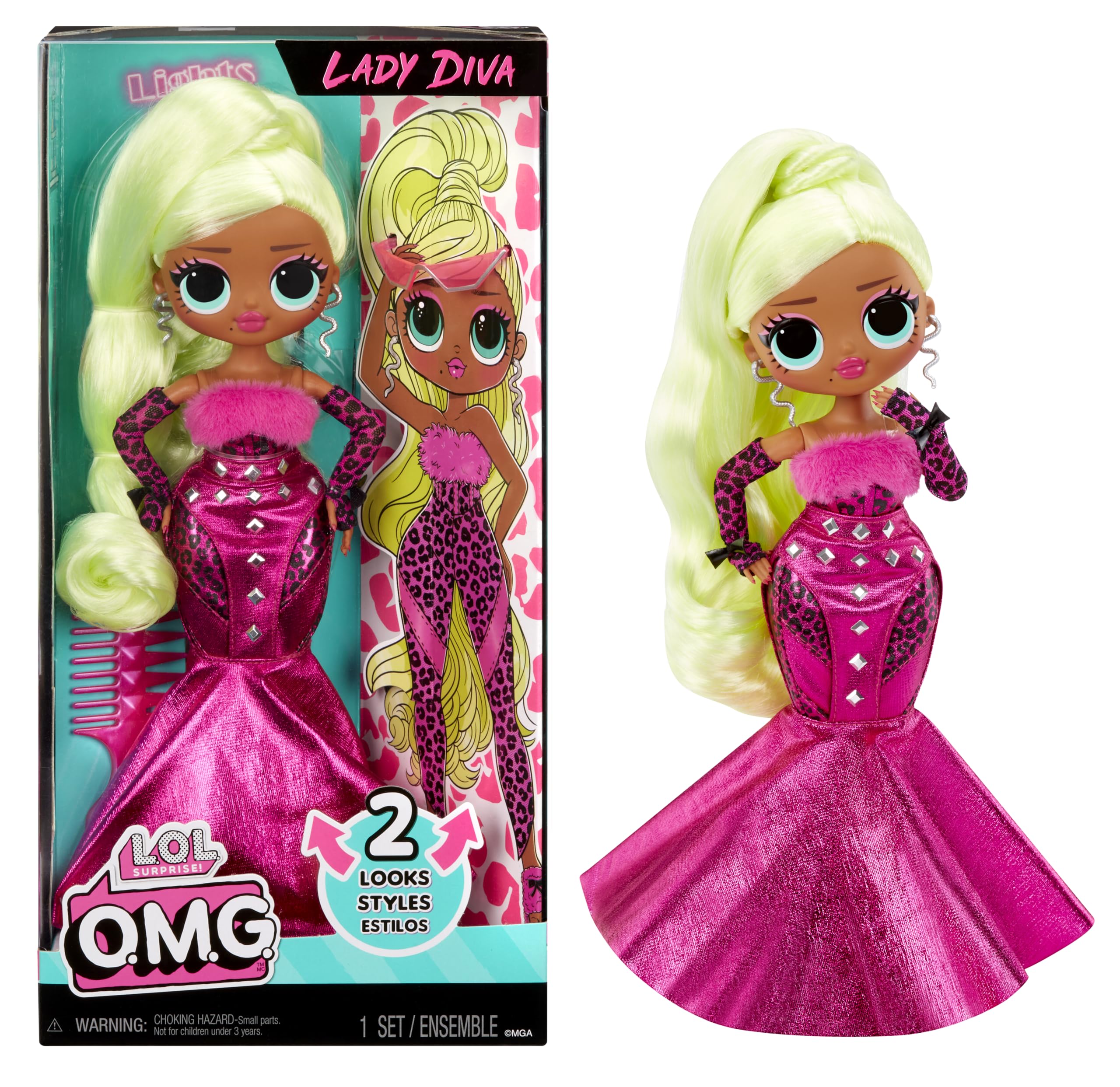 L.O.L. Surprise OMG Fashion Doll - Lady Diva - With Multiple Surprises including Transforming Fashions and Fabulous Accessories – Great for Kids Ages 4+