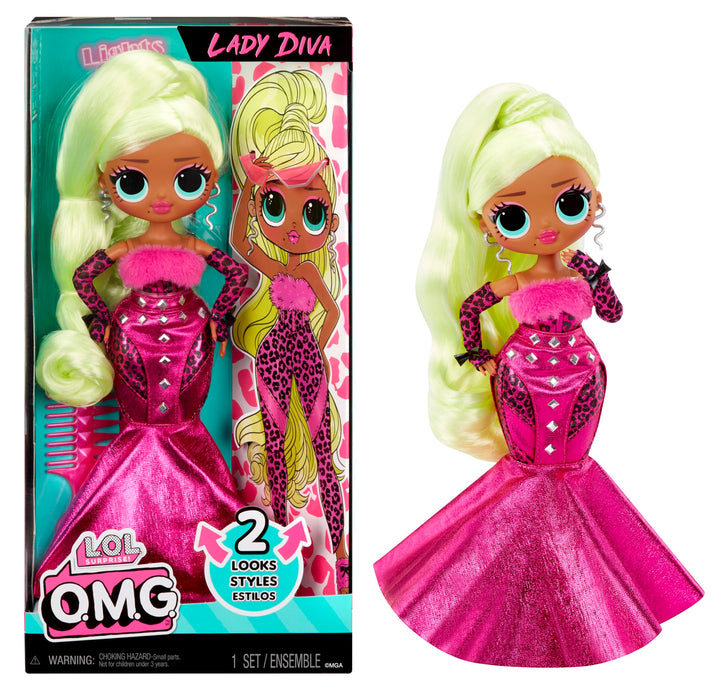 L.O.L. Surprise OMG Fashion Doll - Lady Diva - With Multiple Surprises including Transforming Fashions and Fabulous Accessories – Great for Kids Ages 4+