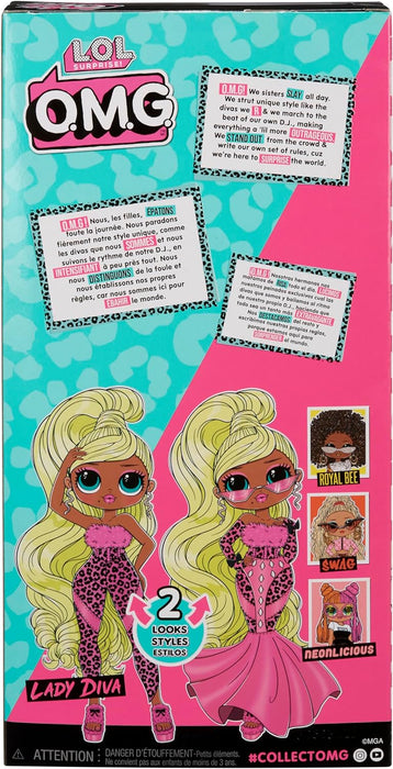 L.O.L. Surprise OMG Fashion Doll - Lady Diva - With Multiple Surprises including Transforming Fashions and Fabulous Accessories – Great for Kids Ages 4+