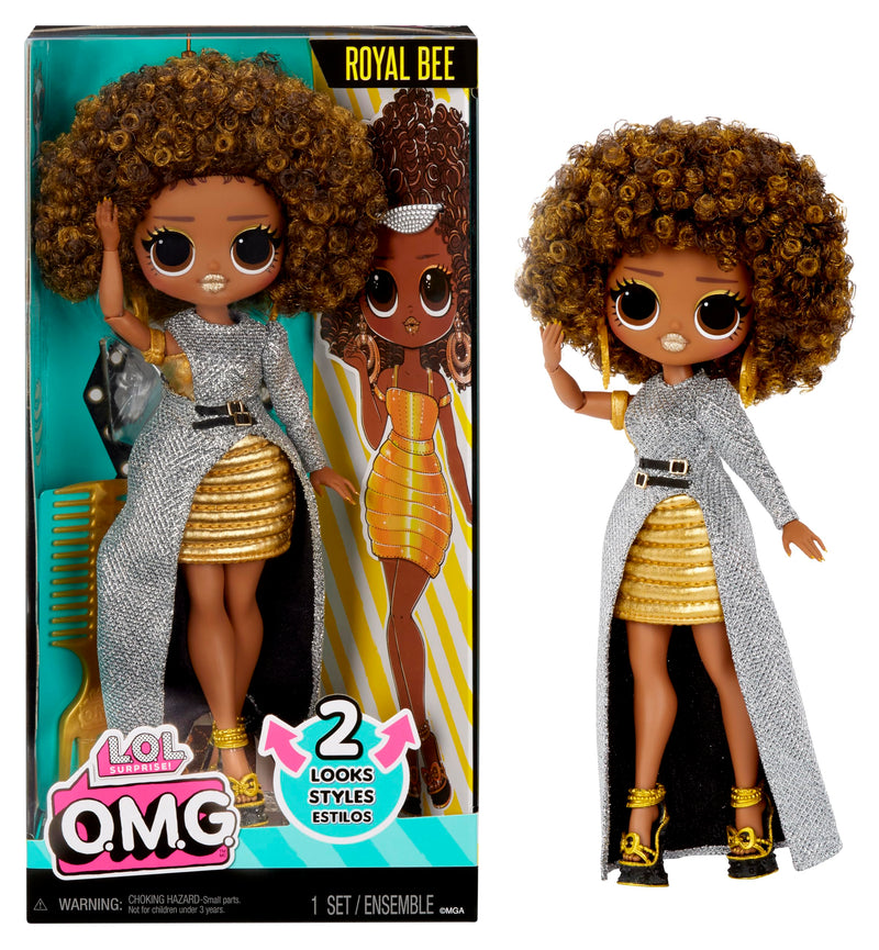 L.O.L. Surprise! OMG Modepuppe - Royal Bee - Mit Zahlreichen Überraschungen, wie Wandelbare Mode und Fabelhafte Accessoires - Ideal für Kinder ab 4 Jahren