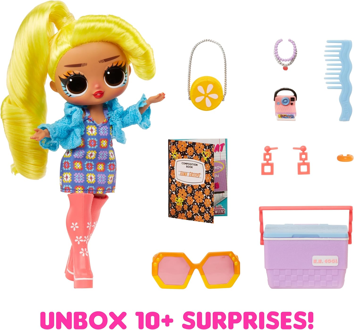 LOL Surprise Tweens - Hana Groove Poupée Mannequin - Avec Plus de 10 Surprises et de Fabuleux Accessoires - Idéal Pour les Enfants de 4 Ans et Plus