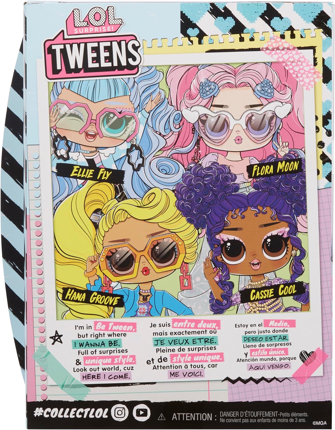 L.O.L. Surprise Tweens - Fashion Doll Ellie Fly - With 10+ Surprises and Fabulous Accessories – Great for Kids Ages 4+, Blue