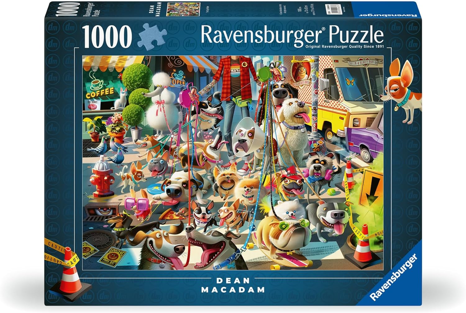 Ravensburger 12000876 Dog Walker 1000 Piece Jigsaw Puzzles for Adults and Kids Age 12 Years Up-Animals, Multicolour, One Size