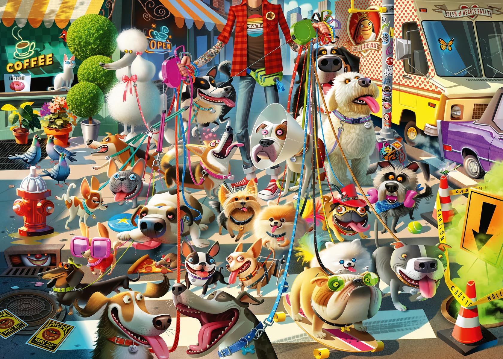 Ravensburger 12000876 Dog Walker 1000 Piece Jigsaw Puzzles for Adults and Kids Age 12 Years Up-Animals, Multicolour, One Size