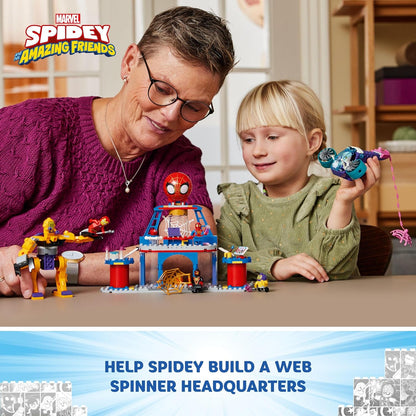 LEGO Marvel Spidey und seine Super-Freunde Das Hauptquartier von Spideys Team, Spider-Man-Spielzeug mit Fahrzeug und Mech, Geschenk für Jungen und Mädchen ab 4 Jahren und Fans der TV-Serie 10794