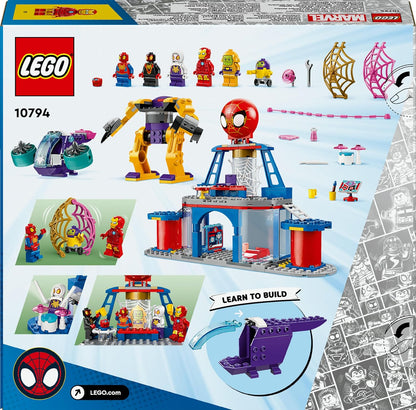 LEGO Marvel Spidey und seine Super-Freunde Das Hauptquartier von Spideys Team, Spider-Man-Spielzeug mit Fahrzeug und Mech, Geschenk für Jungen und Mädchen ab 4 Jahren und Fans der TV-Serie 10794