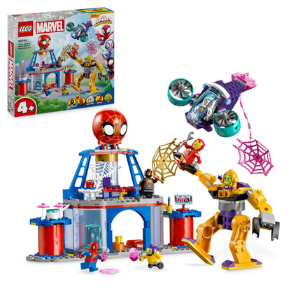 LEGO Marvel Spidey und seine Super-Freunde Das Hauptquartier von Spideys Team, Spider-Man-Spielzeug mit Fahrzeug und Mech, Geschenk für Jungen und Mädchen ab 4 Jahren und Fans der TV-Serie 10794