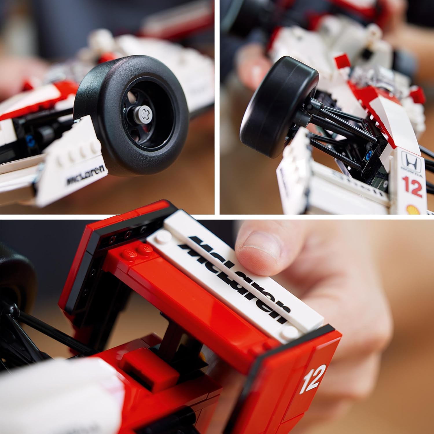 LEGO Icons McLaren MP4/4 & Ayrton Senna Vehicle Set, F1 Race Car Model kit for Adults to Build with Race Driver Minifigure, Home or Office Desk Décor, Formula One Birthday Gifts for Men & Women 10330