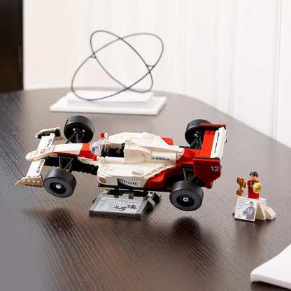 LEGO Icons McLaren MP4/4 & Ayrton Senna Vehicle Set, F1 Race Car Model kit for Adults to Build with Race Driver Minifigure, Home or Office Desk Décor, Formula One Birthday Gifts for Men & Women 10330