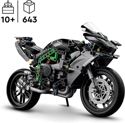 LEGO Technic Kawasaki Ninja H2R Motorcycle Toy, Vehicle Gift for 10 Plus Year Old Kids, Boys & Girls, Collectible Motorbike Building Set, Scale Model Kit for Independent Play 42170